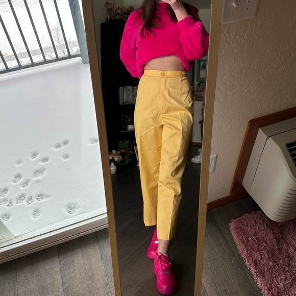 Vintage yellow sears trousers size 6 - Picture 8 of 10